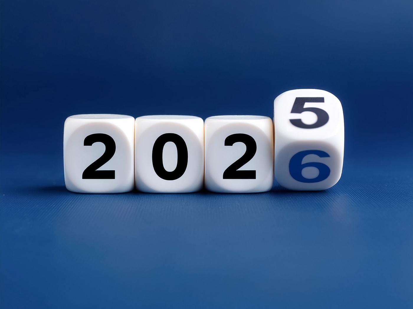 Würfel mit Jahreszahlen