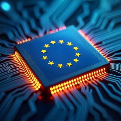 Chip mit EU-Flagge