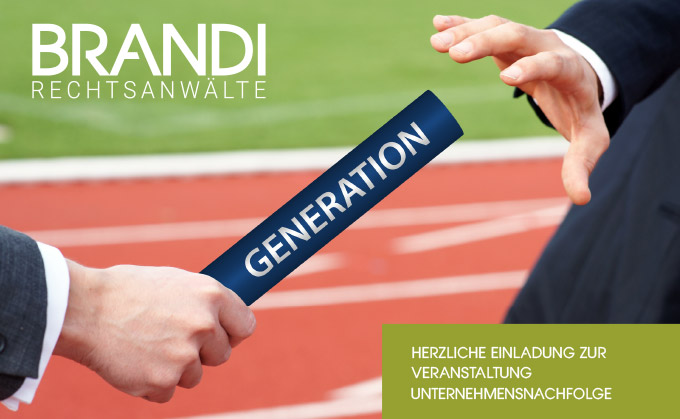 BRANDI Rechsanwälte - Herzliche Einladung zur Veranstaltung Unternehmensnachfolge